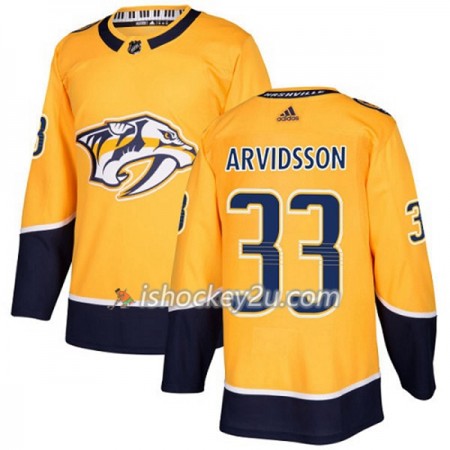 Mænd NHL Nashville Predators Trøje Viktor Arvidsson 33 Adidas 2017-2018 Guld Authentic
